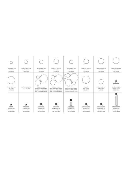 OptiTrack Sample Marker Kit – Paquete de muestras de marcadores de precisión para captura de movimiento con 24 componentes.
