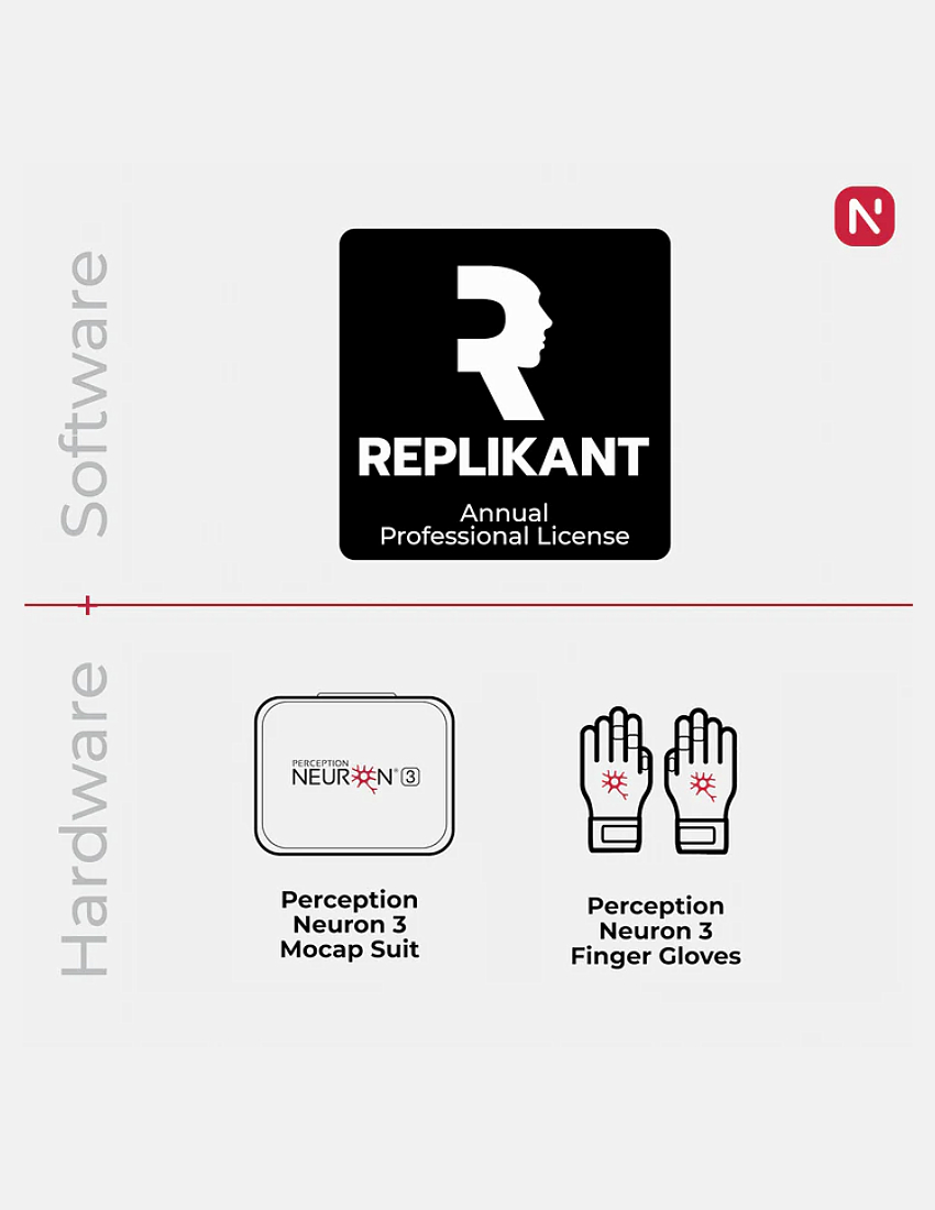 Perception Neuron 3 con licencia profesional para captura de movimiento precisa y fluida