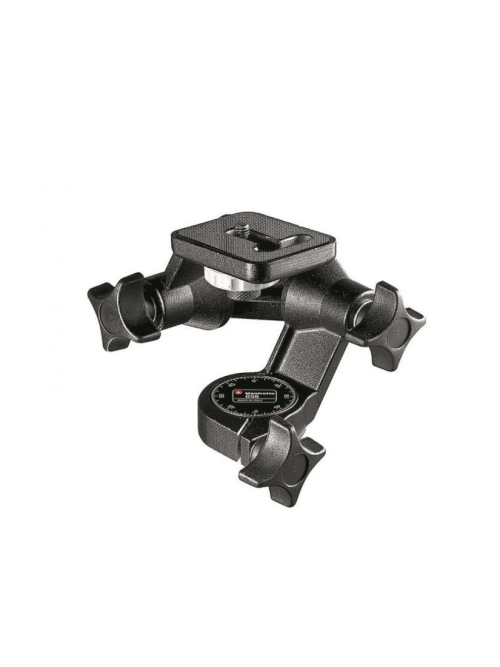 Rótula 3 Way 056 con zapata rápida 200PL Manfrotto, diseño de aluminio con control preciso en tres ejes y bloqueo inteligente para máxima seguridad.