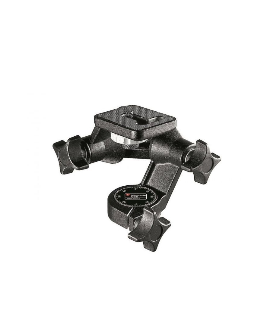 Rótula 3 Way 056 con zapata rápida 200PL Manfrotto, diseño de aluminio con control preciso en tres ejes y bloqueo inteligente para máxima seguridad.