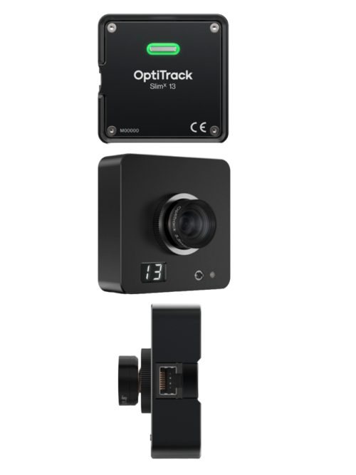 OptiTrack SlimX 13, cámara compacta de captura de movimiento con 240 FPS y alta precisión.