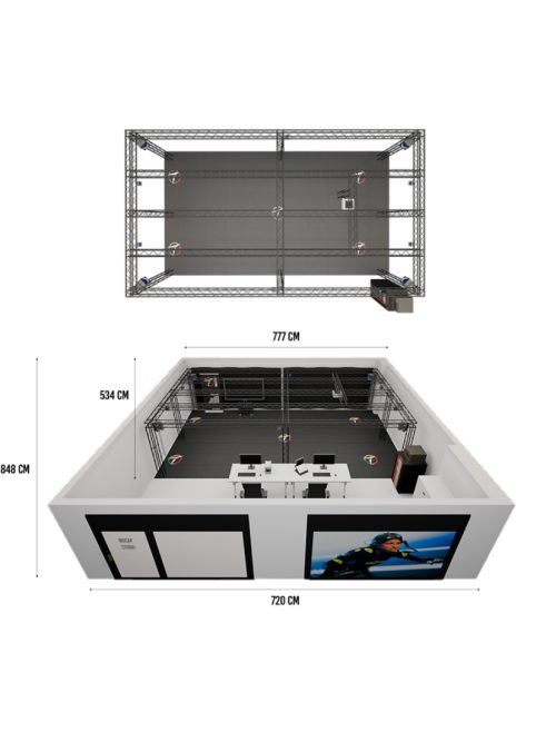 Estudio MoCap Lab Valencia con tecnología avanzada para captura de movimiento, sistemas OptiTrack, tracking markerless, data gloves y captura facial.
