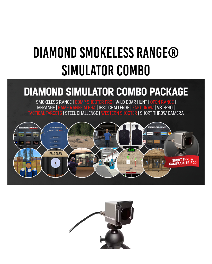 Laser Ammo 2024 Diamond Smokeless Range® Simulator Combo Pack - all 13 software (Short-Throw)
