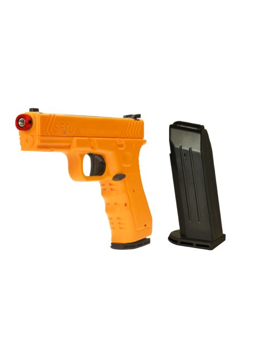 Laser Ammo Glock 17 Compatible Laser Training Pistol Configuración profesional (peso, alarma, contador de rondas) -IR (Color negro)