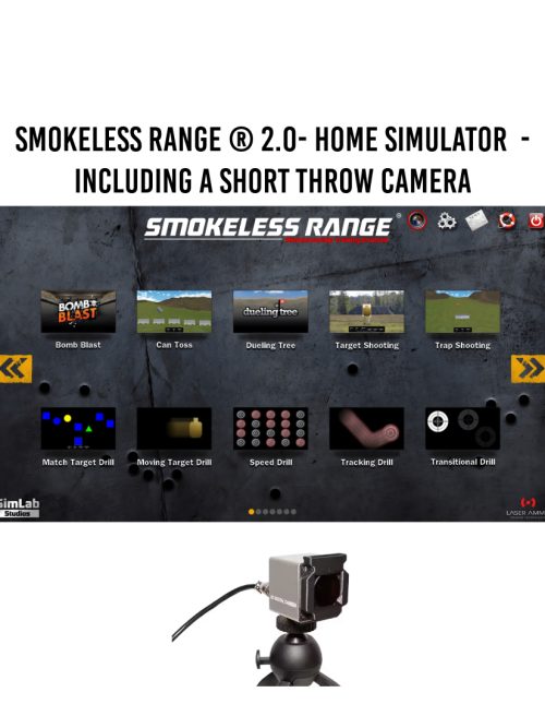 Laser Ammo Smokeless Range ® 2.0- Simulador doméstico - Incluye una cámara de corto alcance