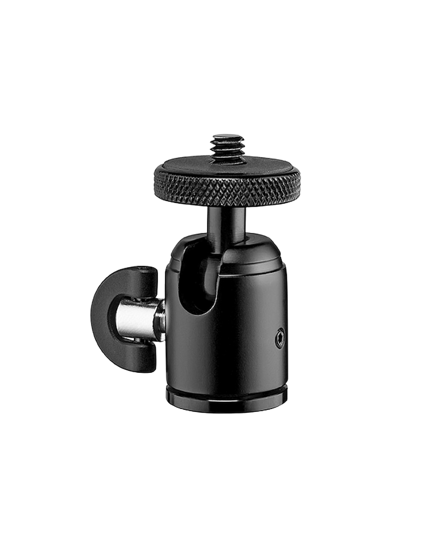 Manfrotto Rótula de Bola MHMINIBALL: compacta, ligera y compatible con cámaras de hasta 1 kg.