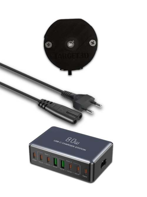 Cargador usb c y led activo